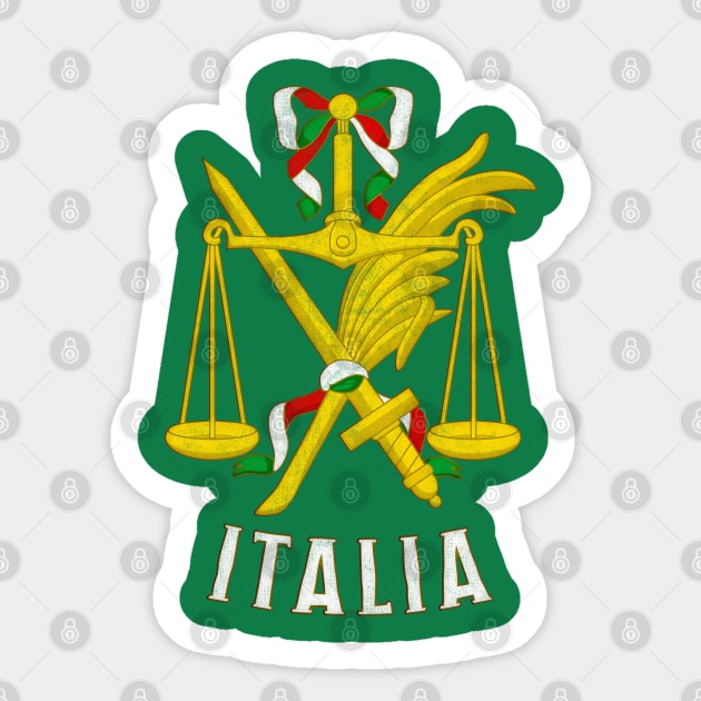 Italian Republic  // Faded Style Coat of Arms Emblem Design Sticker by DankFutura